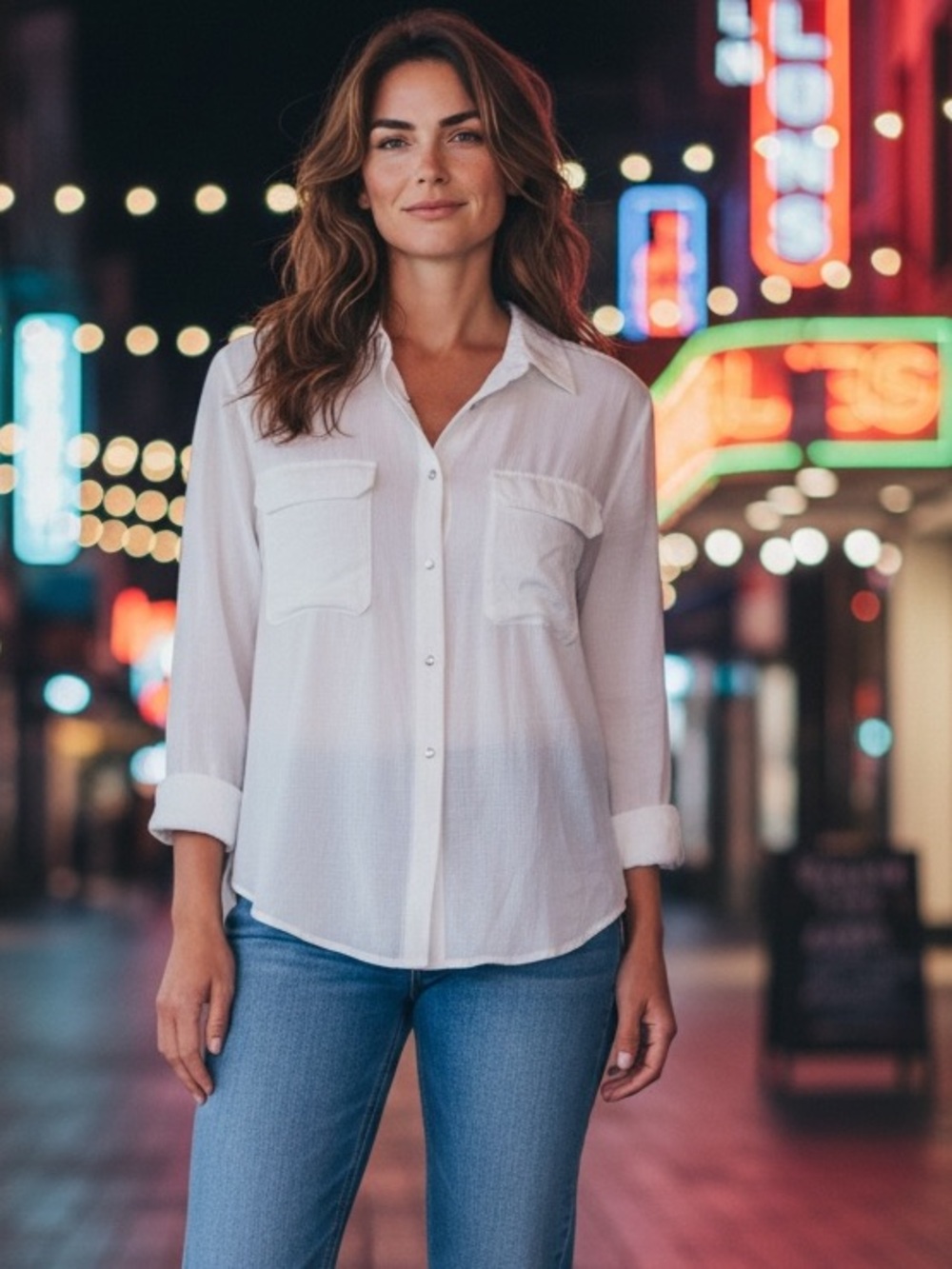 Women’s Ralph Lauren White 100% Linen Button-Down Shirt Size Extra Large.